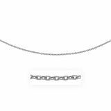 14k White Gold Pendant Chain with Textured Links (2.90 mm)