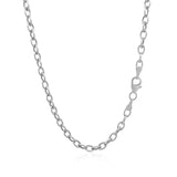 14k White Gold Pendant Chain with Textured Links (2.90 mm)