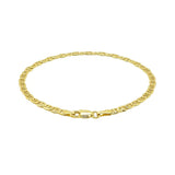 3.2 mm 14K Yellow Gold Mariner Link Anklet