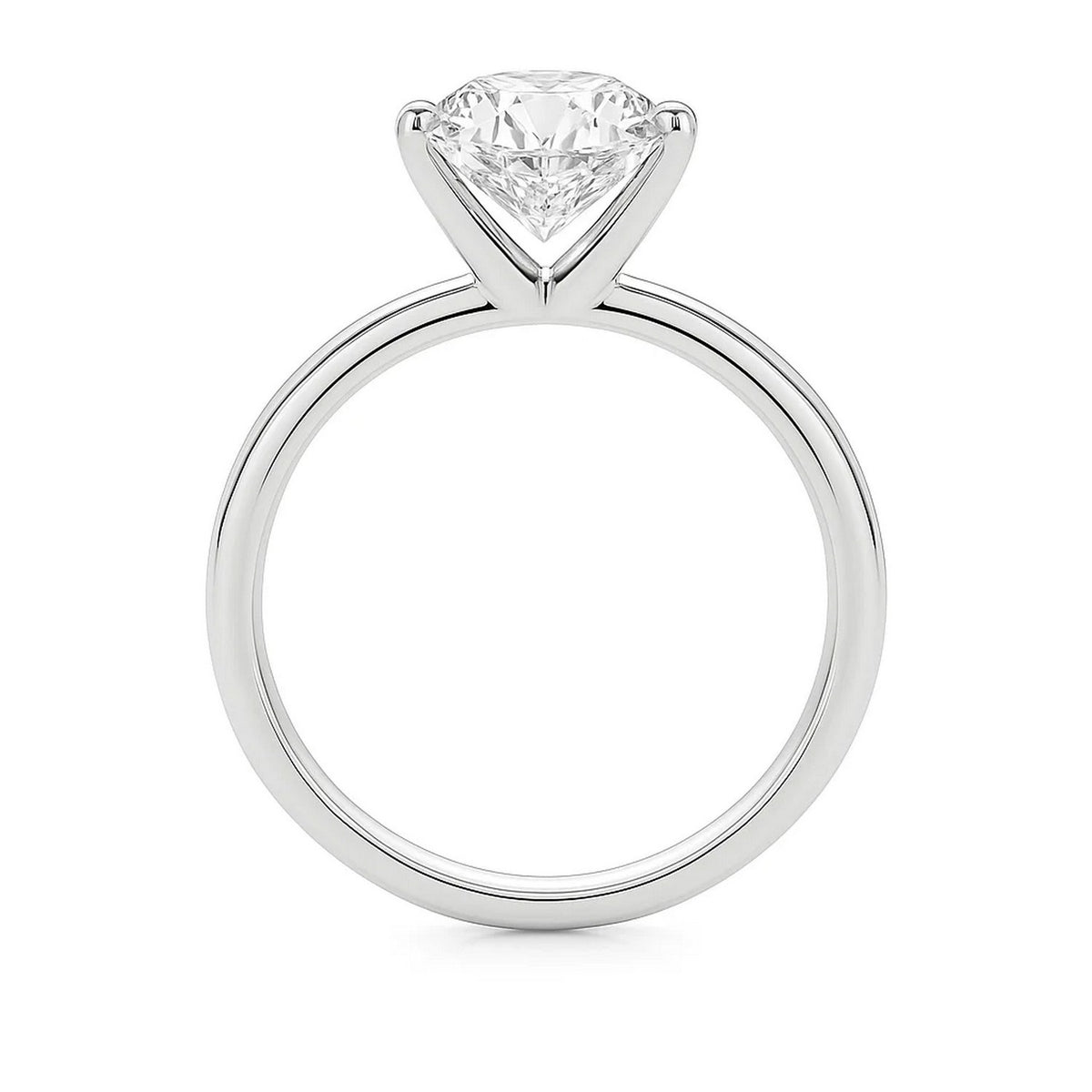 5 Carat Princess Lab Grown IGI G/VS1 Diamond Solitaire Ring in 14K White Gold