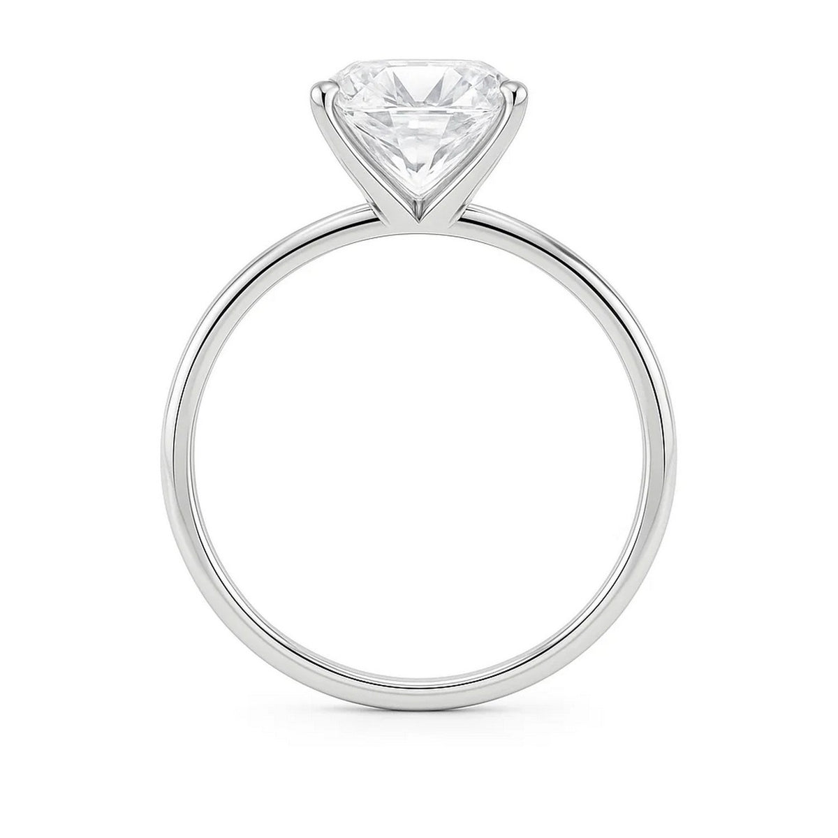 5 Carat Radiant Lab Grown IGI G/VS1 Diamond Solitaire Ring in 14K White Gold
