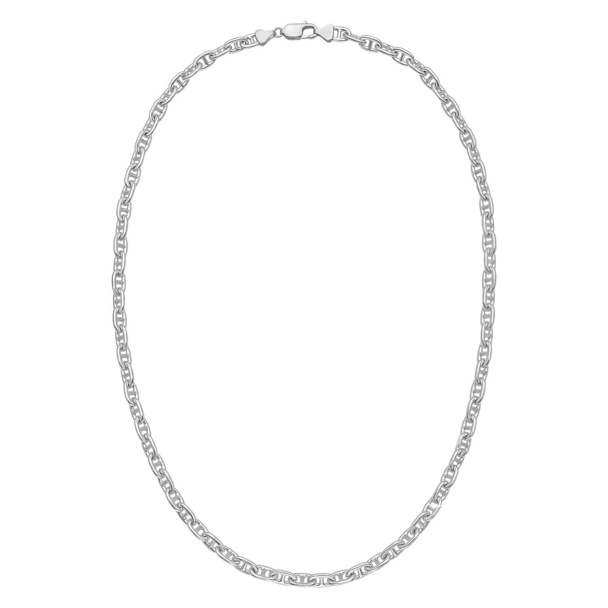 Sterling Silver Anchor Chain Necklace (6.40 mm)