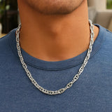 Sterling Silver Anchor Chain Necklace (6.40 mm)