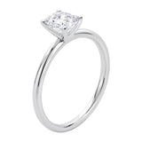 1 1/2 Carat Emerald Lab Grown IGI G/VS1 Diamond Solitaire Ring in 14K White Gold