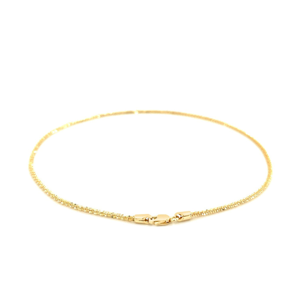 14K Yellow Gold Sparkle Anklet (1.5 mm)