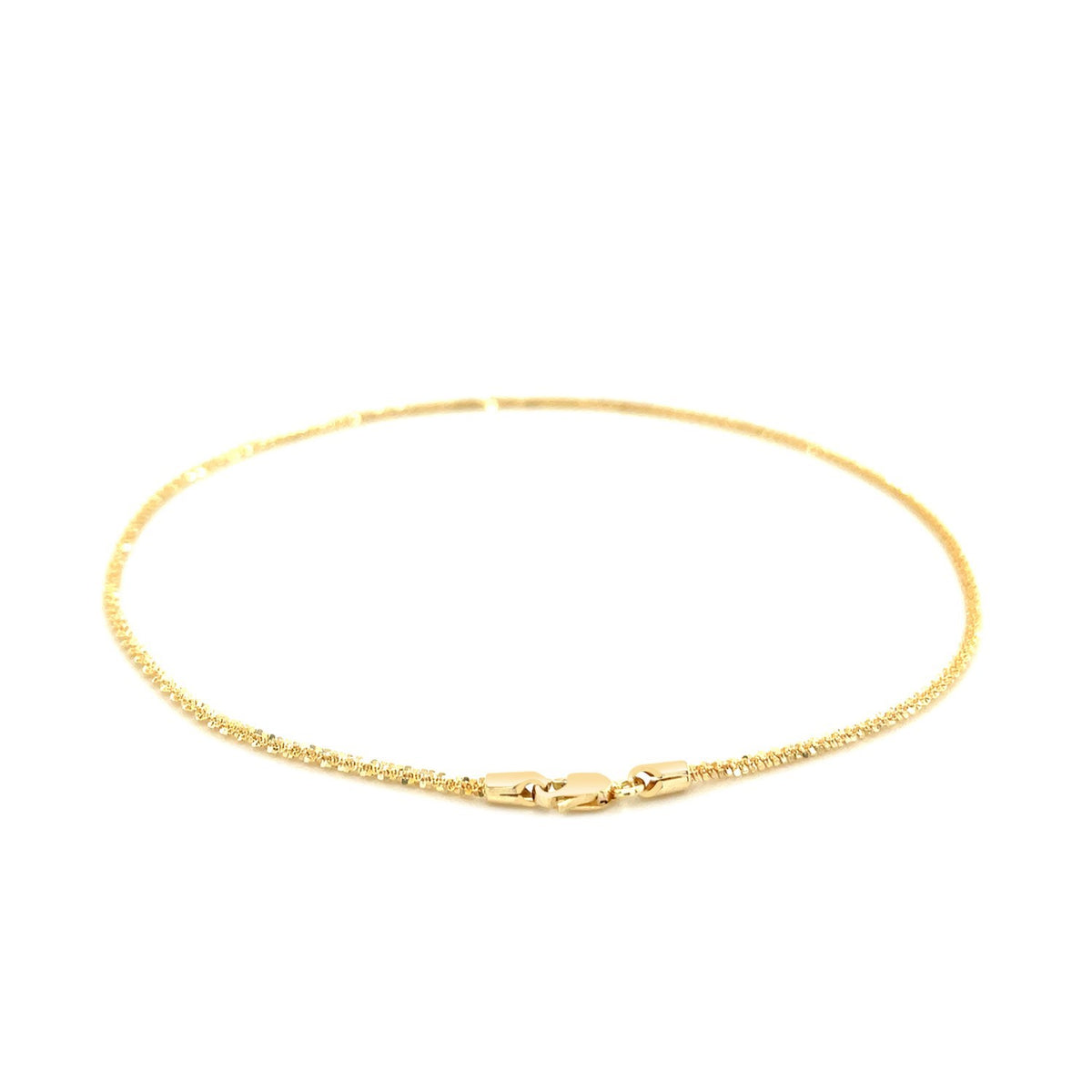 14K Yellow Gold Sparkle Anklet (1.5 mm)
