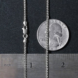 14k White Gold Round Wheat Chain (1.5 mm)