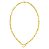14K Yellow Gold Heart Lock Charm Necklace (5.80 mm)