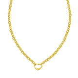 14K Yellow Gold Heart Lock Charm Necklace (5.80 mm)