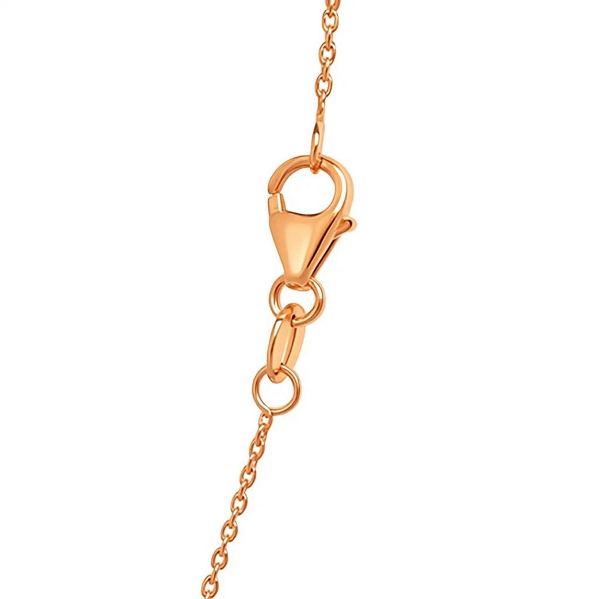 14k Rose Gold Oval Cable Link Chain (0.97 mm)