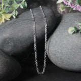 14k White Gold Solid Figaro Chain (1.90 mm)