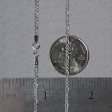 14k White Gold Solid Figaro Chain (1.90 mm)