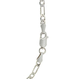 14k White Gold Solid Figaro Chain (1.90 mm)