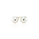 14k Yellow Gold Freshwater Cultured White Pearl Stud Earrings (6mm)