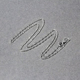 14k White Gold Singapore Chain (1.10 mm)
