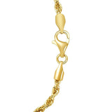 14k Yellow Gold Solid Diamond Cut Rope Chain (2.75 mm)