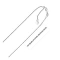 10K White Gold Adjustable Rope Chain (0.95 mm)