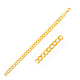 14K Yellow Gold Solid Curb Chain (3.60 mm)
