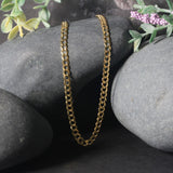 14K Yellow Gold Solid Curb Chain (3.60 mm)
