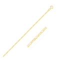 14K Yellow Gold Figaro Anklet (1.9 mm)