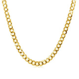 14K Yellow Gold Solid Curb Chain (2.60 mm)