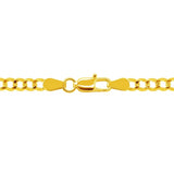 14K Yellow Gold Solid Curb Chain (2.60 mm)
