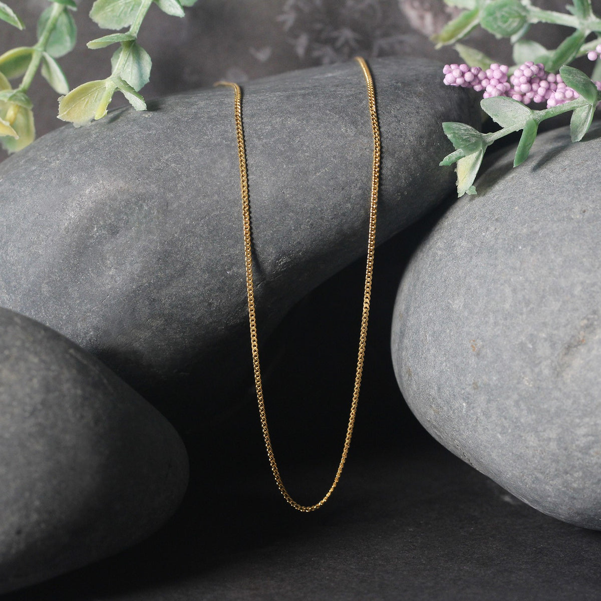 14K Yellow Gold Gourette Chain 1.0mm (1.00 mm)