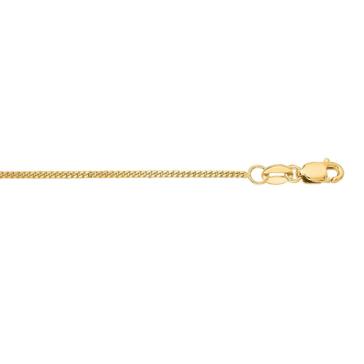 14K Yellow Gold Gourette Chain 1.0mm (1.00 mm)
