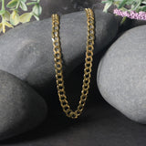 14K Yellow Gold Solid Curb Chain (4.70 mm)
