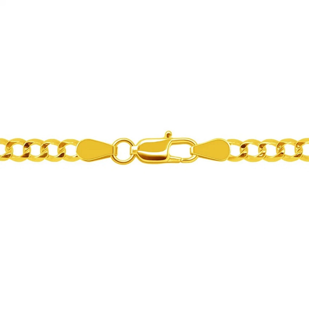 14K Yellow Gold Solid Curb Chain (4.70 mm)