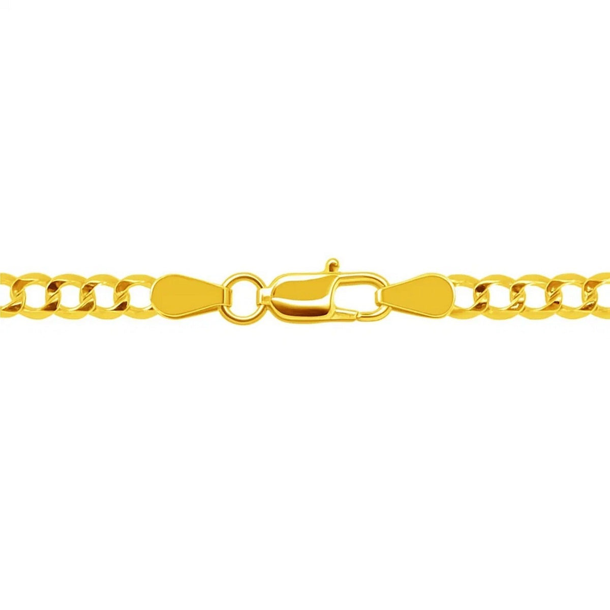 14K Yellow Gold Solid Curb Chain (4.70 mm)