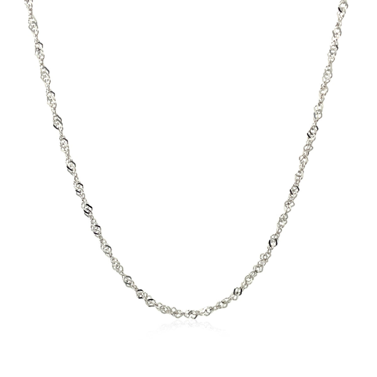 14K White Gold Singapore Chain (1.30 mm)