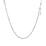 14K White Gold Singapore Chain (1.30 mm)