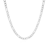 14K White Gold Solid Figaro Chain (3.00 mm)