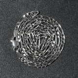 14K White Gold Solid Figaro Chain (3.00 mm)