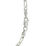 14K White Gold Solid Figaro Chain (3.00 mm)