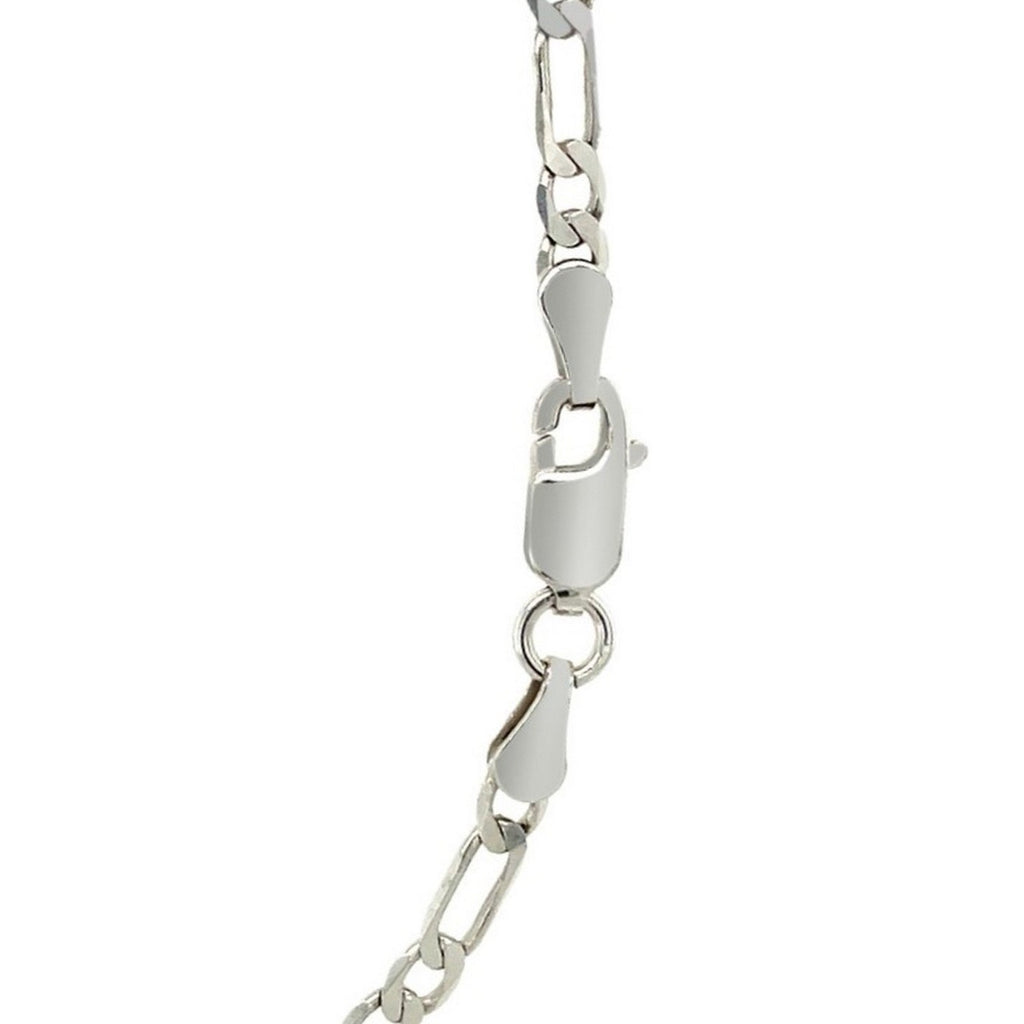 14K White Gold Solid Figaro Chain (3.00 mm)
