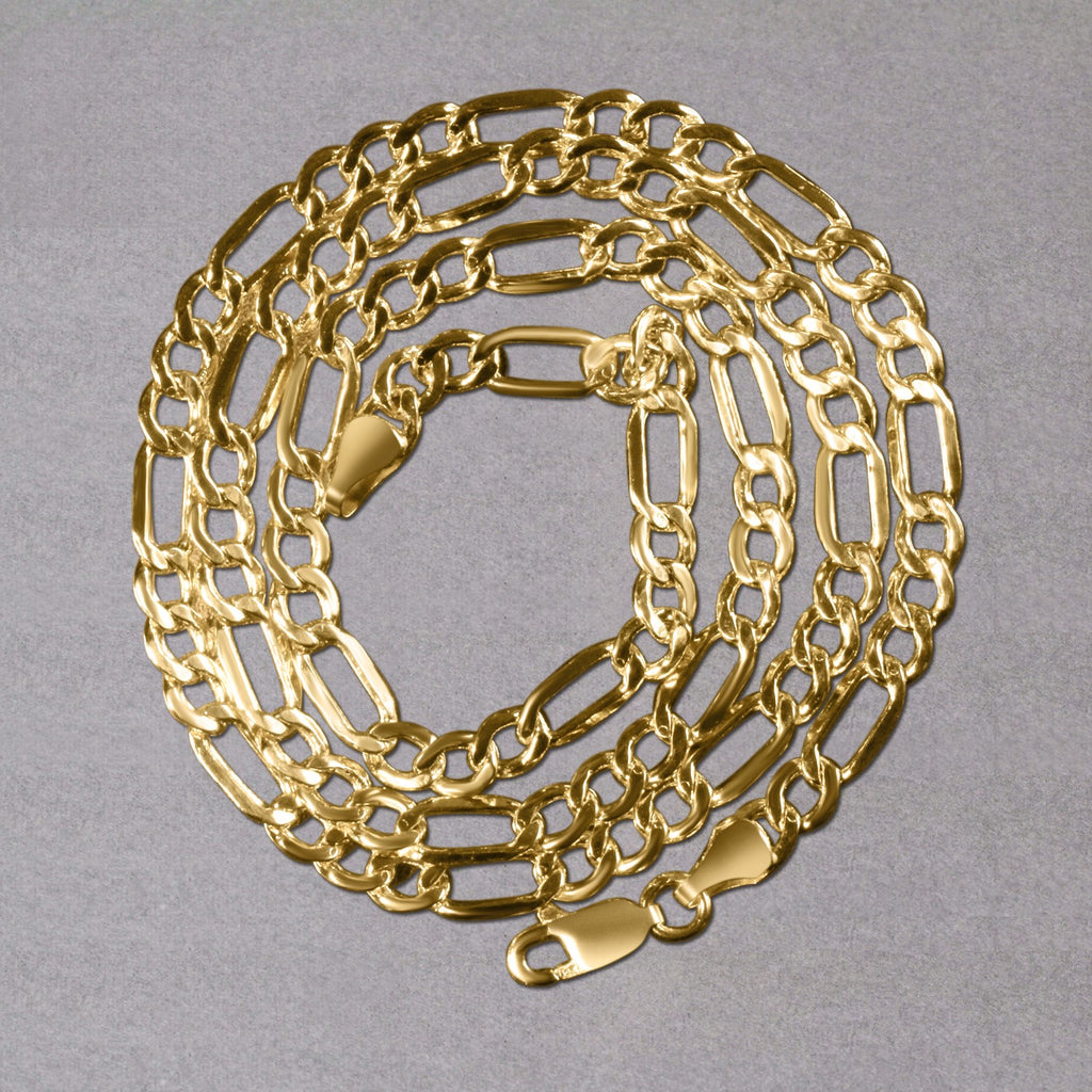 14K Yellow Gold Lite Figaro Chain (4.70 mm)