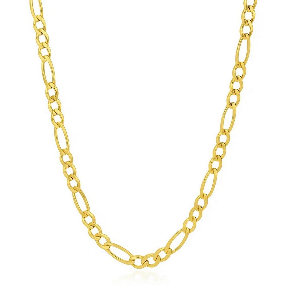 14K Yellow Gold Solid Figaro Chain (4.50 mm)