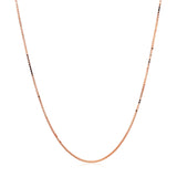 14K Rose Gold Adjustable Box Chain (0.70 mm)