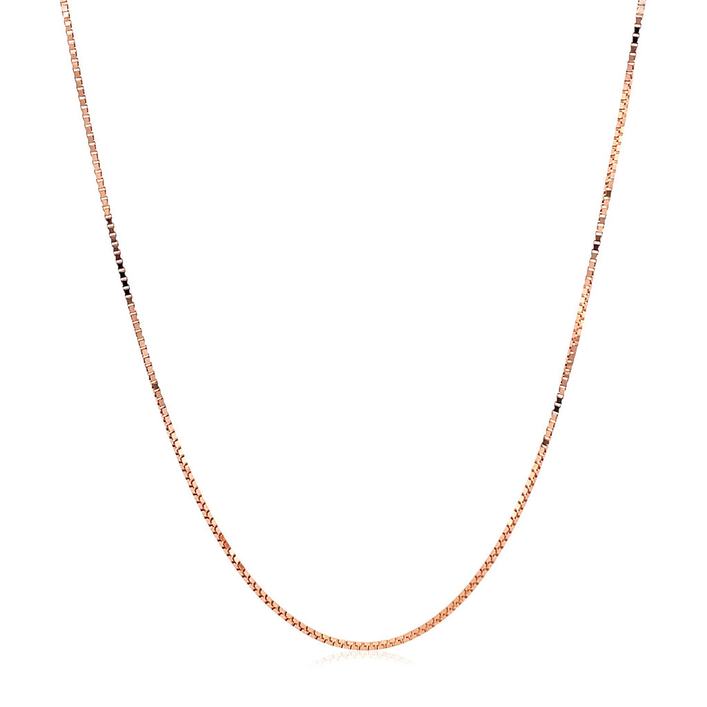 14K Rose Gold Adjustable Box Chain (0.70 mm)