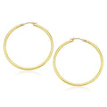 14K Yellow Gold Polished Hoop Earrings (2 x 40 mm)