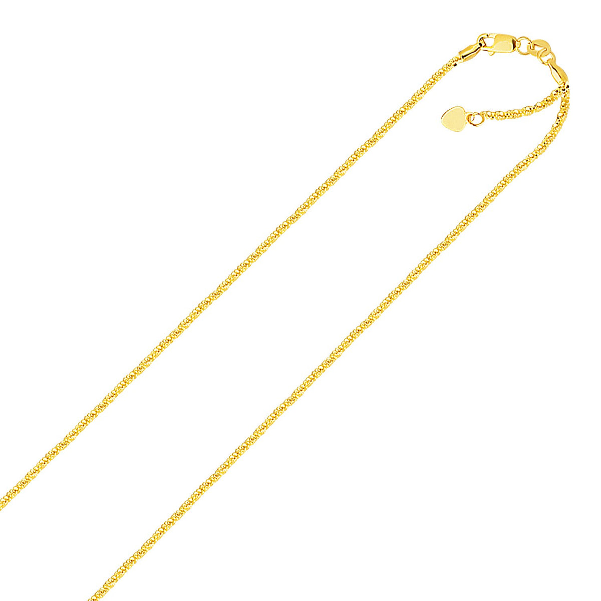 10K Yellow Gold Adjustable Sparkle Chain (1.20 mm)