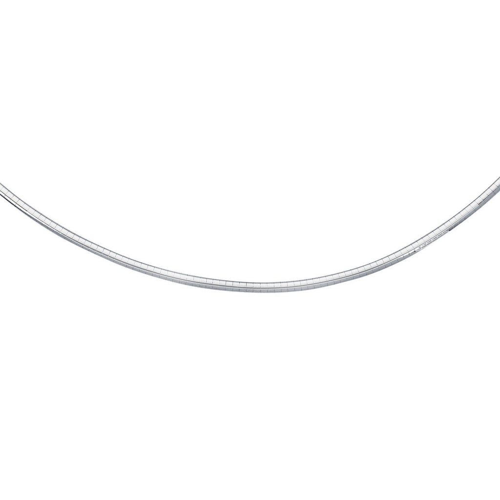 Sterling Silver Classic Omega Chain Necklace (3.0 mm)