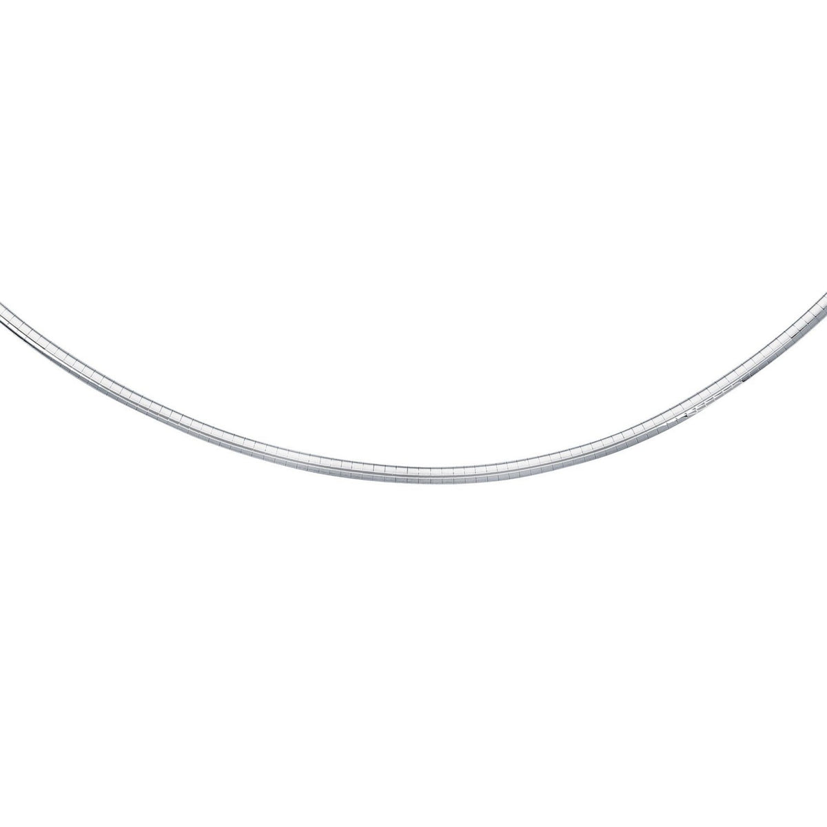 Sterling Silver Classic Omega Chain Necklace (3.0 mm)