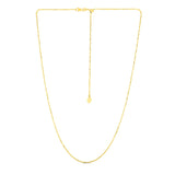 14K Yellow Gold Adjustable Sparkle Chain (1.20 mm)