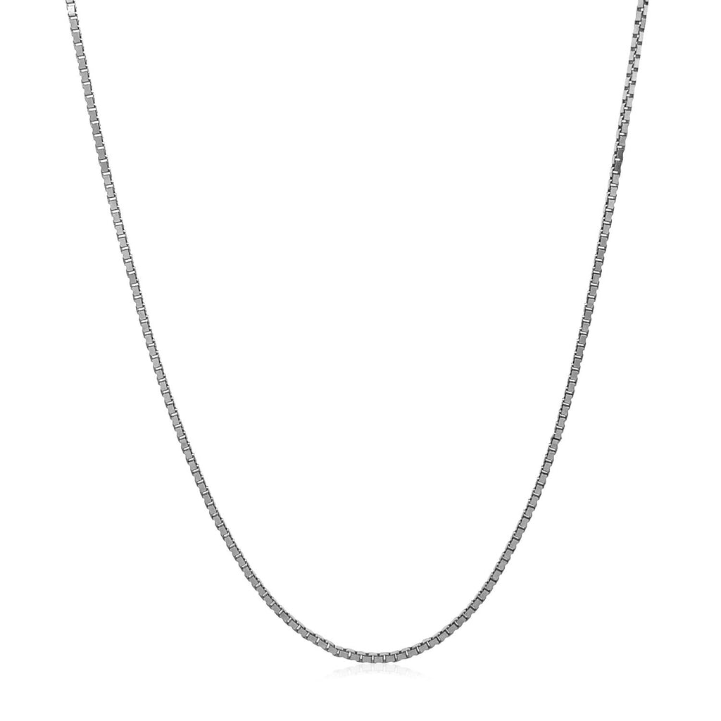14K White Gold Adjustable Box Chain (1.10 mm)