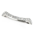 14K White Gold Modern Curvy Design Diamond Wedding Band (1/5 cttw)