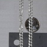 14k White Gold Solid Curb Chain (5.70 mm)