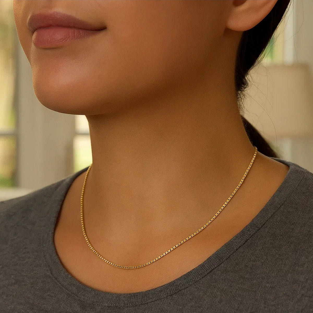 14k Yellow Gold Classic Box Chain (0.60 mm)